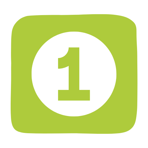 Eine fette Zahl 1 in einem weißen Kreis, zentriert auf einem abgerundeten grünen, quadratischen Hintergrund - ideal, um führende Zimmerei- oder Dachsanierungsdienste hervorzuheben.